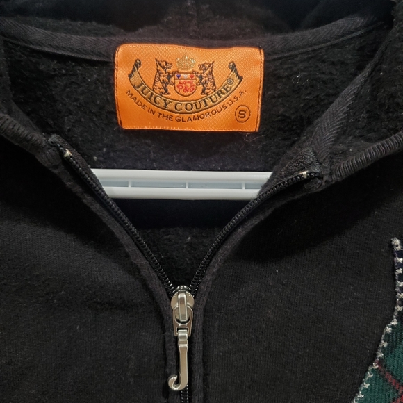 Juicy Couture classic Yorkie terrier black zip up hoodie - Picture 2 of 8